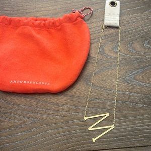 Anthropologie M gold necklace NWT